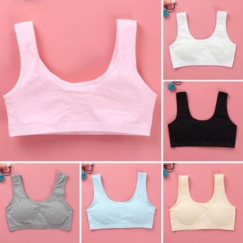 3Pcs Kids Girls Comfortable Vest Bra Underwear Summer Development Period Vest NSV775