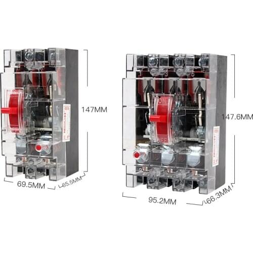 MCCB 2P 3P Plastic Molded Case Circuit Breaker Atmosphere Switch for Power Distribution 32A/40A/63A/100A