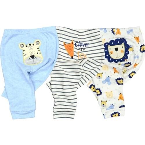 3Pcs Baby Cute Pants Boys Girl Cartoon Print Newborn Baby Clothes Toddler Spring Autumn Leggings Trousers 0-24 Months