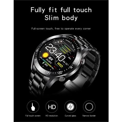 021 LIGE fashion Full circle touch screen Mens Smart Watches IP68 Waterproof Sports Fitness Watch Luxury Smart Watch for men