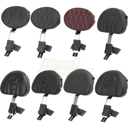 Motorcycle Adjustable New Plug In Driver Rider Seat Backrest Kit For Harley Touring FLTR FLHT FLHR models 1997-2018