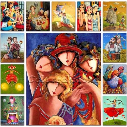New Diamond painting Cartoons Comics Doll woman 5D DIY Full Square Drill embroidery Cross stitch 3D Round mosaic Drawing 096