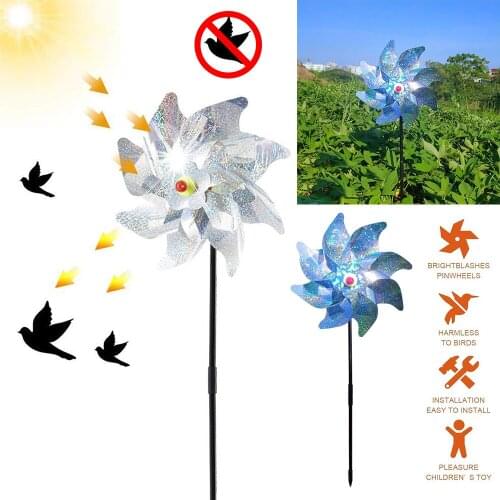 Bird Repellent Reflective Windmill Anti-Birds to Protect Garden Orchard Yard Roof
