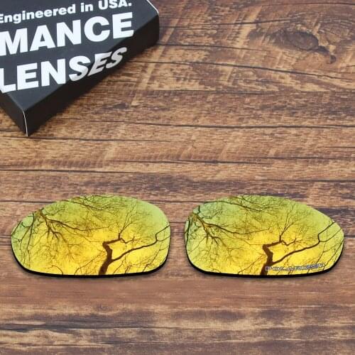 ToughAsNails Resist Seawater Corrosion Polarized Replacement Lenses for Oakley Juliet Sunglasses Gold Mirrored (Lens Only)