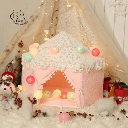 Portable Folding Pet Dog Bed for Dogs House Puppy Delivery Beds Cat House Indoor Tent Kennel Bed Blanket Pets Kitten Supplies