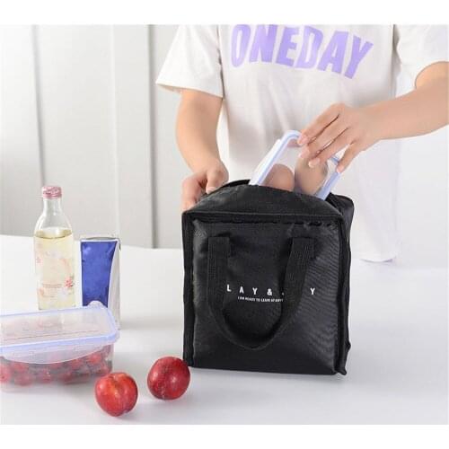 Portable Folding Lunch Bag Tote Bags Women Handbag Lunch Organizer Lunch Holder Lunch Storage Container Food Carrying Bags
