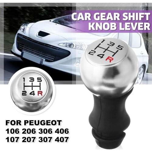 5-speed manual shift lever matte silver lever shift lever for Peugeot 106 206 306 406 107 207 307 407
