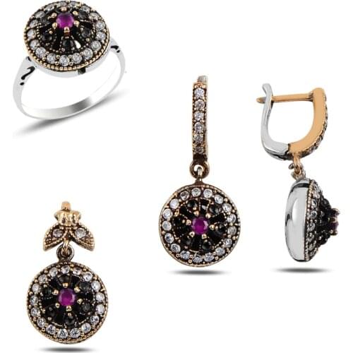 Silver 925 Sterling Zircon Cubic Zirconia Authentic Set