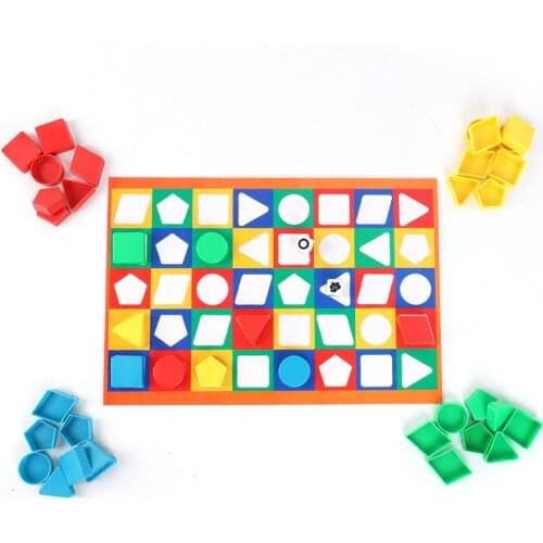 Montessori Shape Color Geometric Chess Sorter Toy Color Sensory Memory Chess Educational Toy Sorter Memory Training For Kids