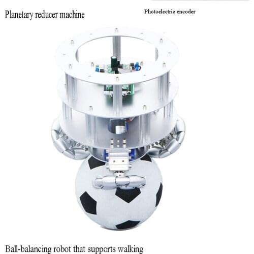 Ball balancing robot supports walking and redevelops ballbot omni-moving ball self-balancing