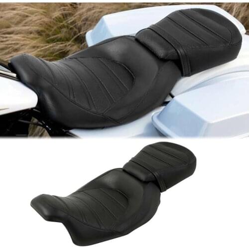 Motorcycle Driver & Passenger Two up Pillion Seat For Harley Touring Road King Road Glide Ultra Limited 2009-2020
