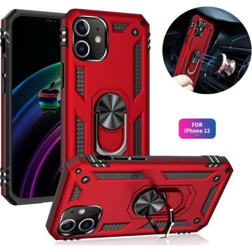 Heavy Duty Rugged Case for Iphone 12 Pro Max Cover Magnetic Ring StandHolder Phone Case for iphone 12 Msx Shockproof phone cover