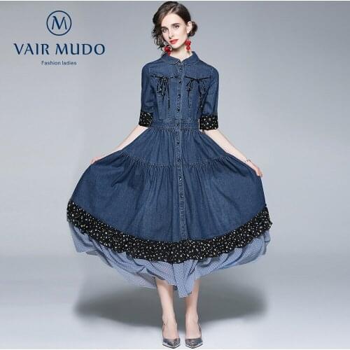 Модные джинсовые платья VAIR MUDO China At AliExpress