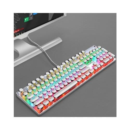 Waterproof backlit real mechanical keyboard green axis suitable for games and office