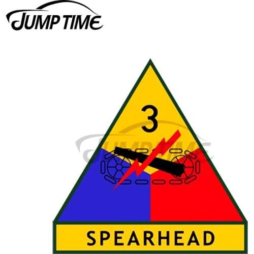 Jump Time 13 x 12cm For 3rd Armored Division US Scratch-proof Military Car Stickers Body for Car Windshield Decal for VAN SUV