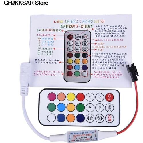 1set 21 key controller 21Key RF LED Strip Light Remote Controller For WS2811/2812/1903 Strip Light
