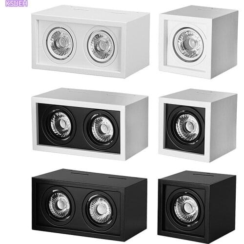 1pcs white Black High quality Surface Mounted adjustment LED COB dimmable Downlights 10W15W 20W 30WLED Ceiling Lamp Spot 5.0