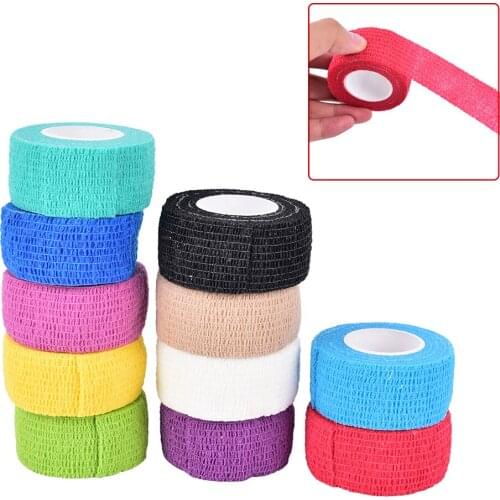 1pc Self Adhesive Elastic Tattoo Bandage Non-woven Fabric 4 .5cm Wide Elbow Binding Protection Wrap Nail Tape Tattoo Accessories