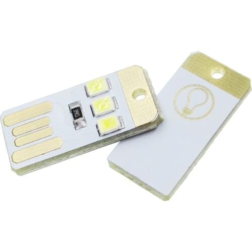 10PCS Mini Night USB LED Keychain Portable Power White Board Pocket Card Lamp Bulb LED new