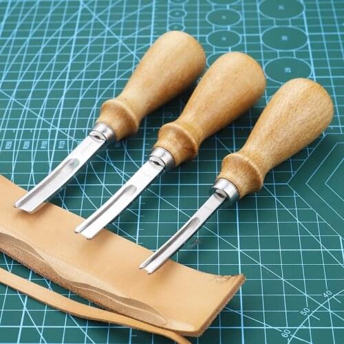 4/6/8mm DIY Handmade French Style Leather Edge Cutting Skiving Trimming Edge Cutting Knife Leather Craft