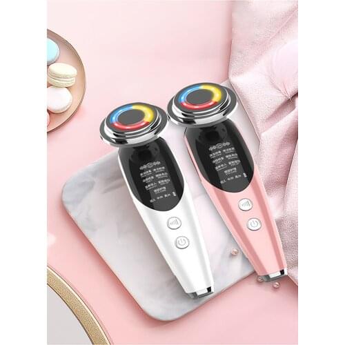 7in1RF & EMS Radio Frequency Medium Treatment LED Phototherapy Sound Wave Vibration Wrinkle Removing And Skin Firming Care Tool