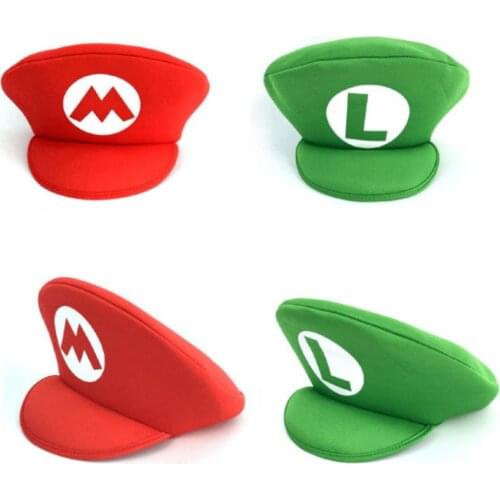 Anime game Super Luigi brothers Cosplay Hat Adult Children Halloween Costume Accessories props