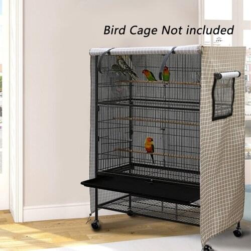 Anti UV Solid Sleep Helper Large Bird Cage Cover Windproof Dustproof Night Cover with Straps Window Screens for Parrot Cages