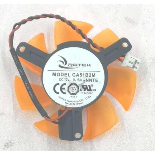 APISTEK Rotek GA51B2M NNTE Video Card Fan DC 12V 0.46A 2-Wire