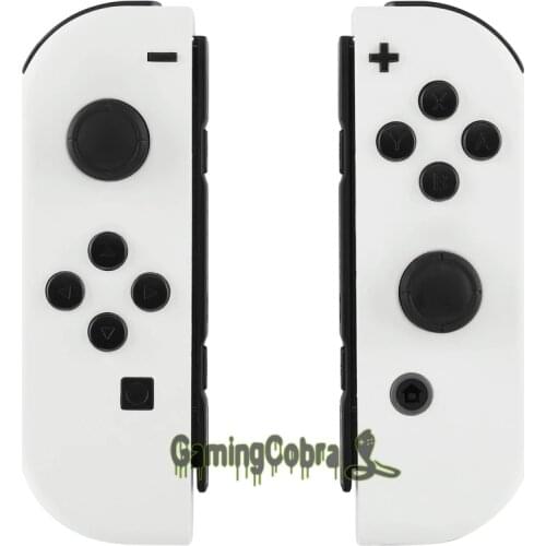 Custom Soft Touch White Housing Shell Cover with Full Set Buttons for Nintendo Switch Joy-Con Controller