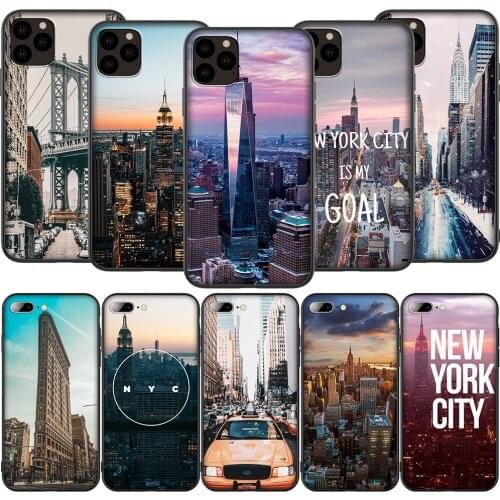 T134 NYC New York City Silicone Soft Case for iPhone 12 Mini 11 Pro XS Max XR X 8 7 6 6S Plus 5 5S SE 2020