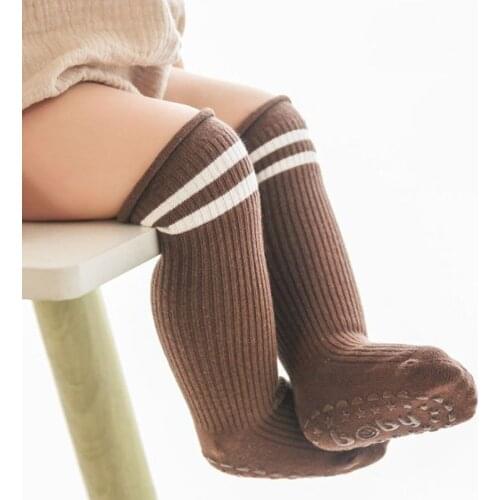 Kids Girls Socks Baby Boys Girls Cotton Breathable Stripe Soft Sock Children Knee High Long Socks School Socks