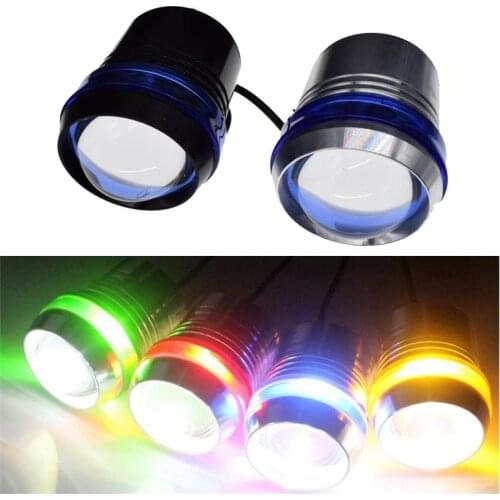 2 pcs Phares blancs pour motos, lampe auxiliaire, led, accessoires, DRL, 12V, 2 pièces, U3, Headlamp