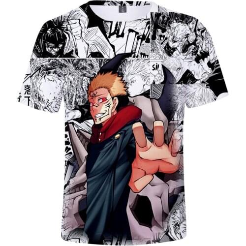 Anime Jujutsu Kaisen 3D Print T-Shirt Men Women Summer Streetwear Short Sleeve Tops Kpop Boy Girl Tshirt Teen Birthday Cool Gift