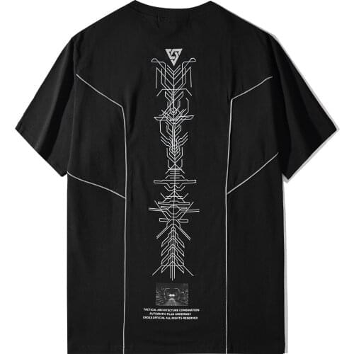 The croxx cotton t-shirt reflective elements techwear aesthetic streetwear