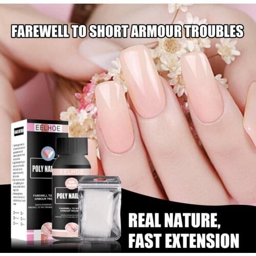 Nail Without Paper Support Extend Crystal Glue Broken Nail Repair Phototherapy Reinforcement Glue Nail Fiber Extension GlueTSLM1