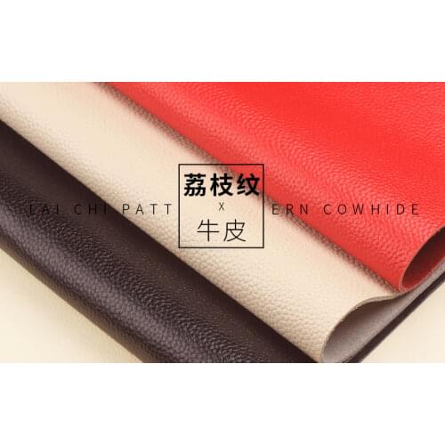 Litchi top layer cowhide leather car seat cushion soft cloth fabric handmade diy leather sofa leather fabric 2mm thickness