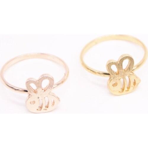 Hot animal Land girls rings Hollow out bee rings for women attractive for women