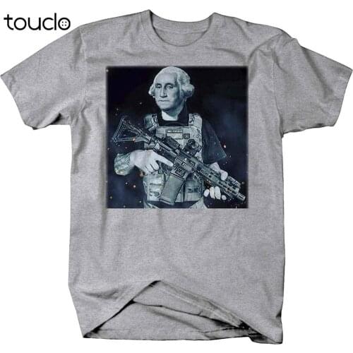 Hot sale Fashion George Washington 1776 Constitution NRA Rifle Funny Gun Rights T shirt Tee shirt