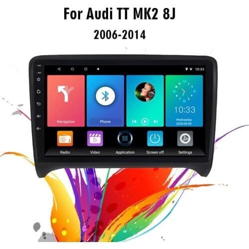 Eastereggs 2 Din 9 inch screen Android 9.1 Car Radio Multimedia Video Player WIFI Navigation GPS for Audi TT 2 8J 2006 - 2014