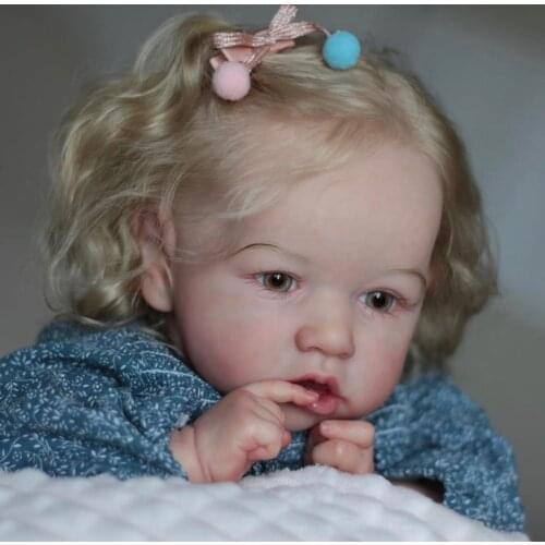 Maywaysky Saskia Reborn Babies Girl Doll Kit Head Acrylic Eyes Unfinished Unpainted Vinyl Parts