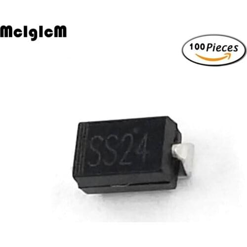 MCIGICM 100pcs ss24 sma smd do-214ac Schottky diode
