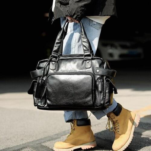 Fashion street mens bag shoulder bag messenger bag mens bag handbag casual trend bag travel bag