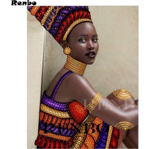 Newest 5D Diy Daimond Painting Cross-stitch"African women"3D Diamond embroidery mazayka Full square picture of Rhinestones art