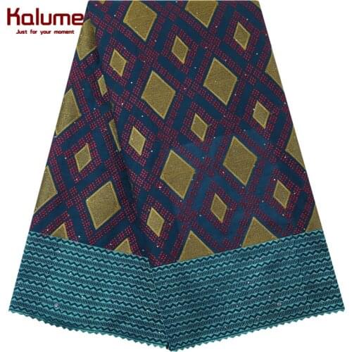 Kalume New Arrivals African Swiss Cotton Lace Fabric Stones Nigerian Swiss Voile Lace In Switzerland For Daily Dress Sews F2204