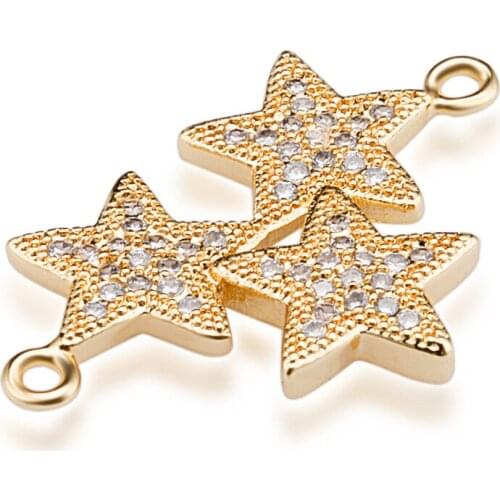 NEW stars exquisite micro pave cz copper long bracelet pendant necklace jewelry connector accessories diy jewelry bracelet makin