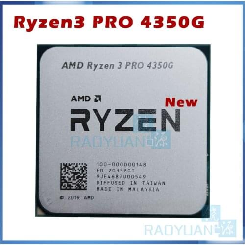 New AMD Ryzen 3 PRO 4350G R3 PRO 4350G 3.8 GHz Quad-Core Eight-Thread CPU Processor 100-000000148 Socket AM4