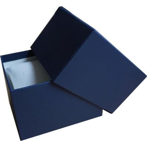 Wholesale Blue Paper Jewelry Watch Boxes with Pillow Simple Boxes Case, Custom Logo Box Promotion Packaging China Box Factory