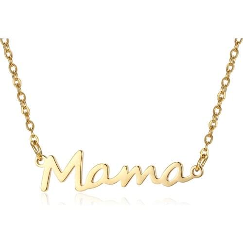 MAMA Letter Pendant Necklaces For Women Girl Trendy Clavicle Chain Necklace Fashion Party Jewelry Love For Mom Mothers Day Gift