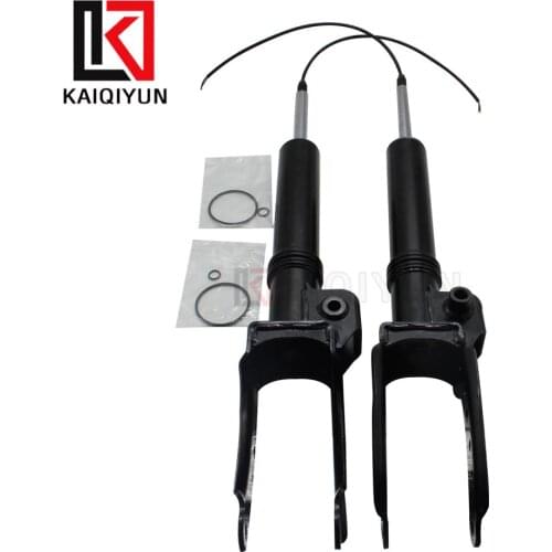 Pair Front Left & Right Suspension Shock Absorber For VW Touareg Porsche Cayenne 2011-2018 Air Damping 7P6616039N 7P6616040N