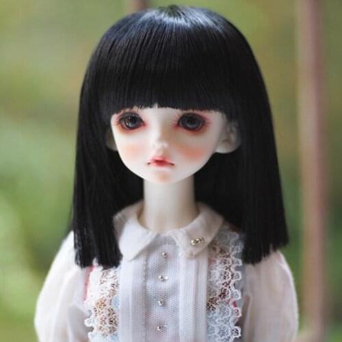 BEIOUFENG 1/3 1/4 1/6 BJD Wig High Temperature Fiber Hair for Dolls,Short Straight Doll Wigs for Dolls Accessories